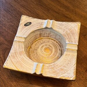 Vintage Haeger gold tweed ashtray